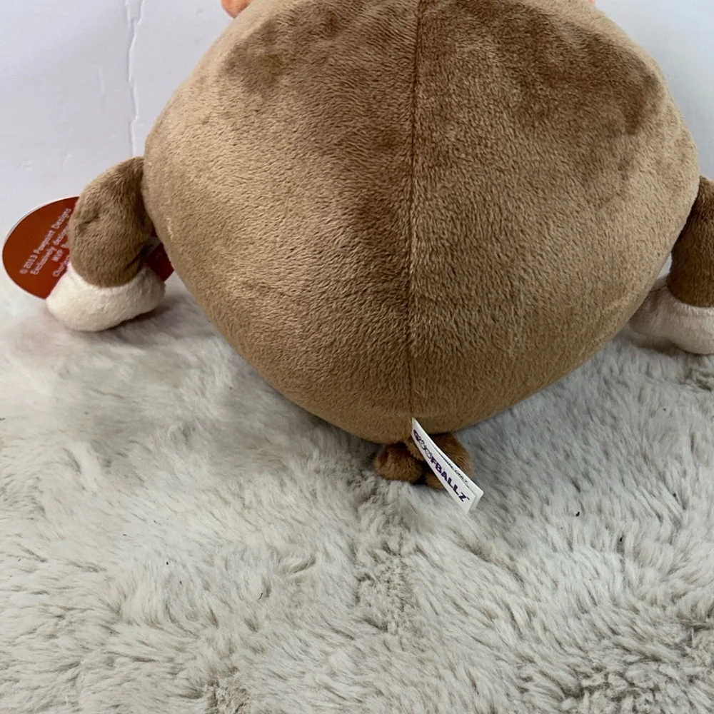NWT GOOFBALLZ Charming Brown‎ and Cream Stuffed Monkey Toy